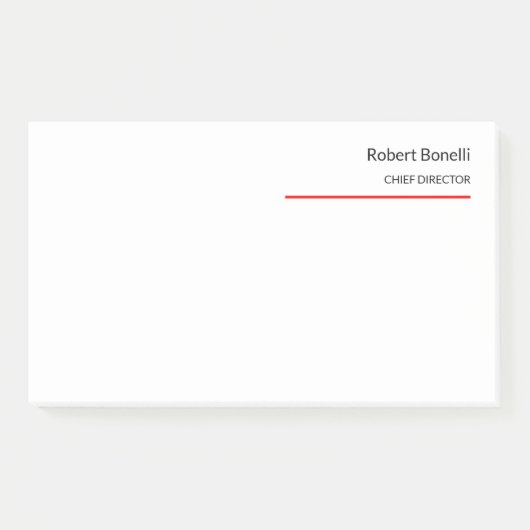Post-it® Minimaliste rouge clair moderne (Devant)