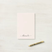 Post-it minimaliste Soft Pink tendance (Sur un bureau)