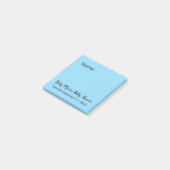 Post-it® Minimum Simple Blue Fun Date d'échéance Baby showe (Incliné)