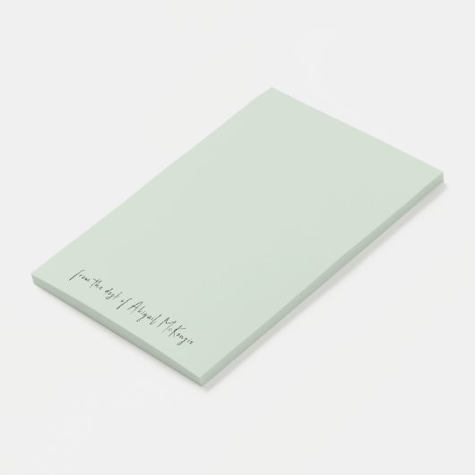 Post-it® Mint 4x6 du bureau du script (Incliné)