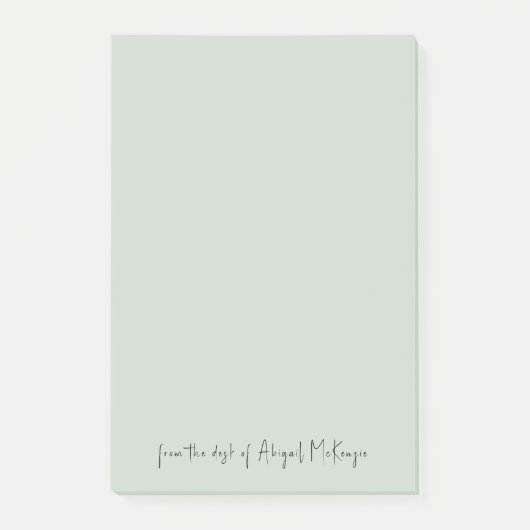 Post-it® Mint 4x6 du bureau du script (Devant)