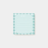 Post-it® Mint Plaid Note Design (Devant)