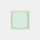 Post-it® Mint Plaid Note Design (Devant)