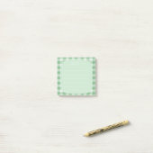 Post-it® Mint Plaid Note Design (Sur un bureau)
