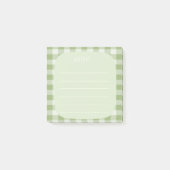 Post-it® Mint Plaid Note Design (Devant)