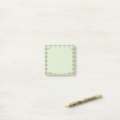Post-it® Mint Plaid Note Design (Sur un bureau)