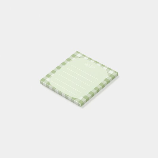Post-it® Mint Plaid Note Design (Incliné)
