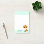 Post-it® Mint Woodland Fox Heart Publier la note (Bureau)