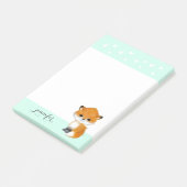 Post-it® Mint Woodland Fox Heart Publier la note (Incliné)
