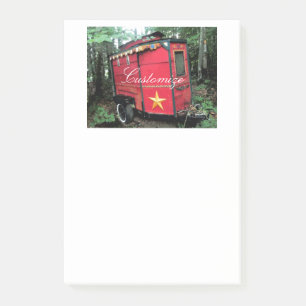 Post-it® Minuscule caravane rouge tzigane Customisée On ca