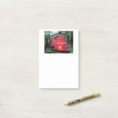 Post-it® Minuscule caravane rouge tzigane Customisée On car (Sur un bureau)