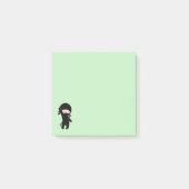 Post-it® Minuscule Ninja heureux sur vert (Devant)