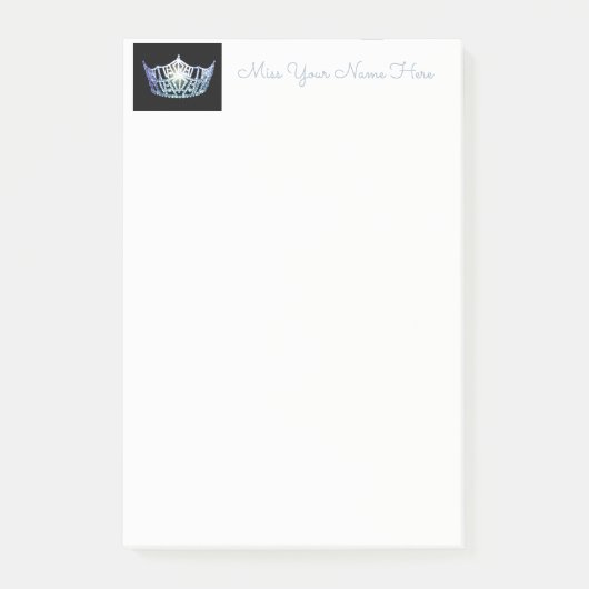Post-it® Miss America Baby Blue Crown Post-it-Notes (Devant)
