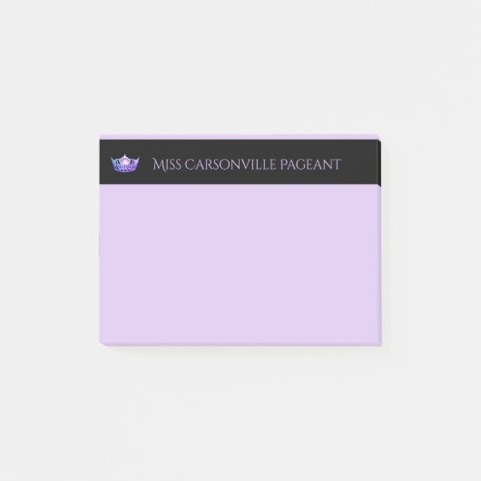 Post-it® Miss America Purple Crown & Name Post-it-Notes (Devant)