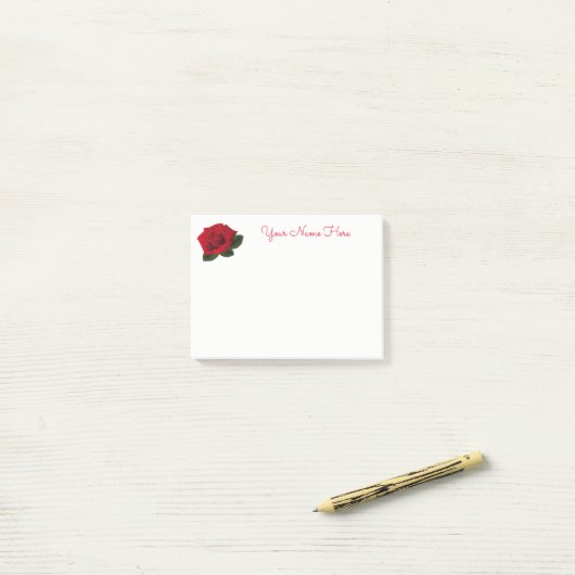 Post-it® Miss America Red Rose Post-it-Notes (Sur un bureau)