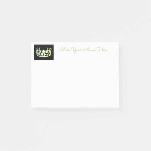 Post-it® Miss USA Lime Green Crown Post-it-Notes (Devant)