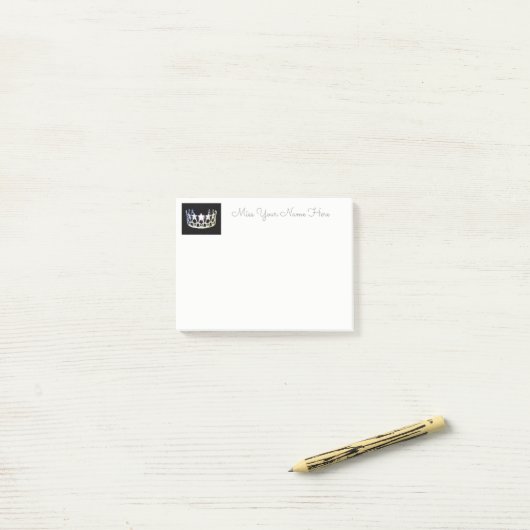 Post-it® Miss USA Silver Crown Post-it-Notes (Sur un bureau)
