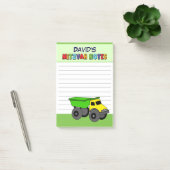 Post-it® Mitzvah de camion vert personnalisé (Bureau)