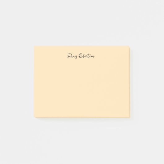 Post-it® Moccasin Peachy Jaune Plaine Élégant Professionnel (Devant)
