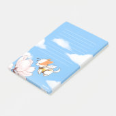 Post-it® Mochi Bee et fleurs floraison printanière florale (Incliné)