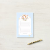 Post-it® Mochi sur lit de fleurs Notepad de printemps (Sur un bureau)