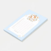 Post-it® Mochi sur lit de fleurs Notepad de printemps (Incliné)