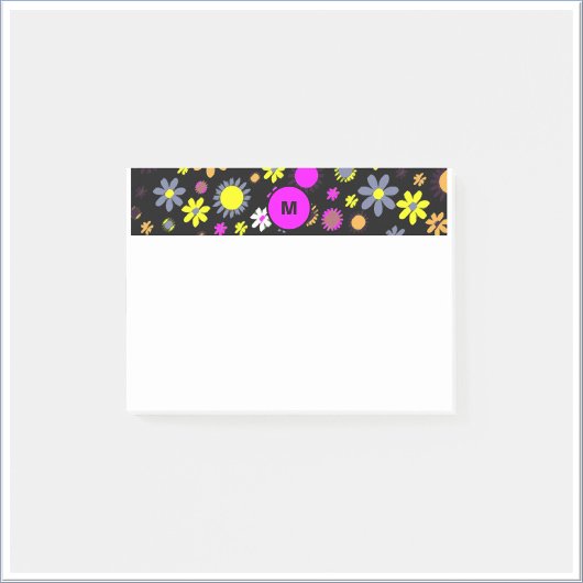 Post-it® Mod Black Floral