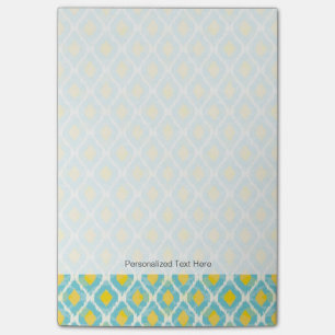 Post-it® Mode jaune bleue d'ikat tribal moderne
