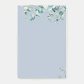 Post-it® Modèle blanc bleu Dusty Eucalyptus (Devant)