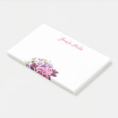 Post-it® Modèle chic de fleurs à l'aquarelle avec texte man (Incliné)