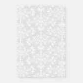 Post-it® Modèle Daisy Damask en blanc sur noir (Devant)