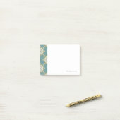Post-it® Modèle Damas avec éléments abstraits (Sur un bureau)