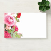Post-it® Modèle d'aquarelle couleur Rose blanc personnalisé (Bureau)