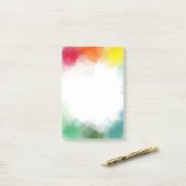Post-it® Modèle de couleurs arc-en-ciel Abstrait vierge per (Sur un bureau)