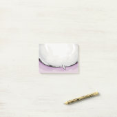 Post-it® Modèle de dessin animé Bubble vocale Bkgd violet (Sur un bureau)