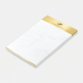 Post-it® Modèle de Marbre blanc d'or créatif moderne (Incliné)