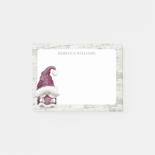 Post-it® Modèle de nom de marque de Noël rustique (Devant)