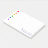 Post-it® Modèle de notes à points arc-en-ciel minimal (Incliné)