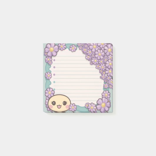 Post-it® Modèle de notes collantes personnalisable avec bot (Devant)