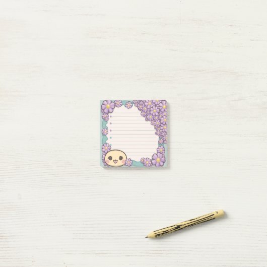 Post-it® Modèle de notes collantes personnalisable avec bot (Sur un bureau)