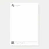 Post-it® Modèle de papeterie d'entreprise avec logo et code (Devant)