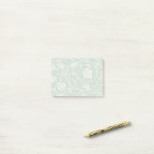 Post-it® Modèle de raisin de William Morris sarcelle turquo (Sur un bureau)