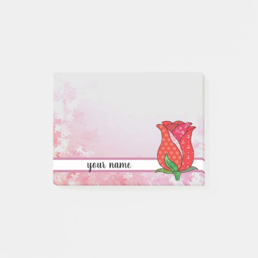 Post-it® Modèle de rose personnalisé (Devant)