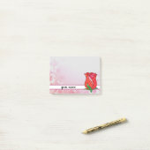 Post-it® Modèle de rose personnalisé (Sur un bureau)