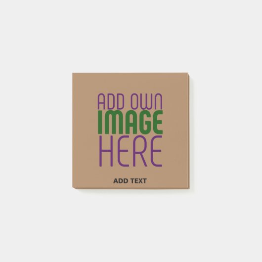 POST-IT® MODÈLE DE TEXTE D'IMAGE BROWN SIMPLE MODERNE (Devant)