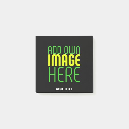 POST-IT® MODÈLE DE TEXTE D'IMAGE NOIRE SIMPLE ET MODERNE (Devant)