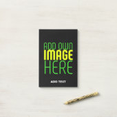 POST-IT® MODÈLE DE TEXTE D'IMAGE NOIRE SIMPLE ET MODERNE (Sur un bureau)