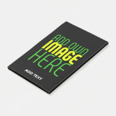 POST-IT® MODÈLE DE TEXTE D'IMAGE NOIRE SIMPLE ET MODERNE (Incliné)