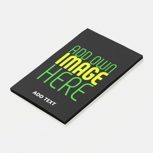 POST-IT® MODÈLE DE TEXTE D'IMAGE NOIRE SIMPLE ET MODERNE (Incliné)