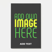 POST-IT® MODÈLE DE TEXTE D'IMAGE NOIRE SIMPLE ET MODERNE (Devant)